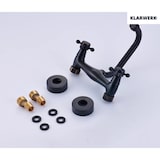 thumbnail of JULIAN | Retro Mischbatterie Wandmontage Armatur Schwarz | Küche Bad Vintage Wasserhahn Wand altmodisch Edelstahl - Gastronomie 360° drehbar