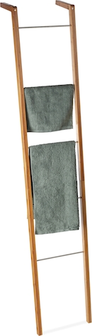 Relaxdays Leiterregal Bambus, HxBxT:176x44x37cm, 4-stufig, Standregal mit  Ablagen, Holzregal, natur | METRO