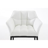 thumbnail of Banco de bar Damaso em couro sintético com estrutura de quatro pernas branco/preto