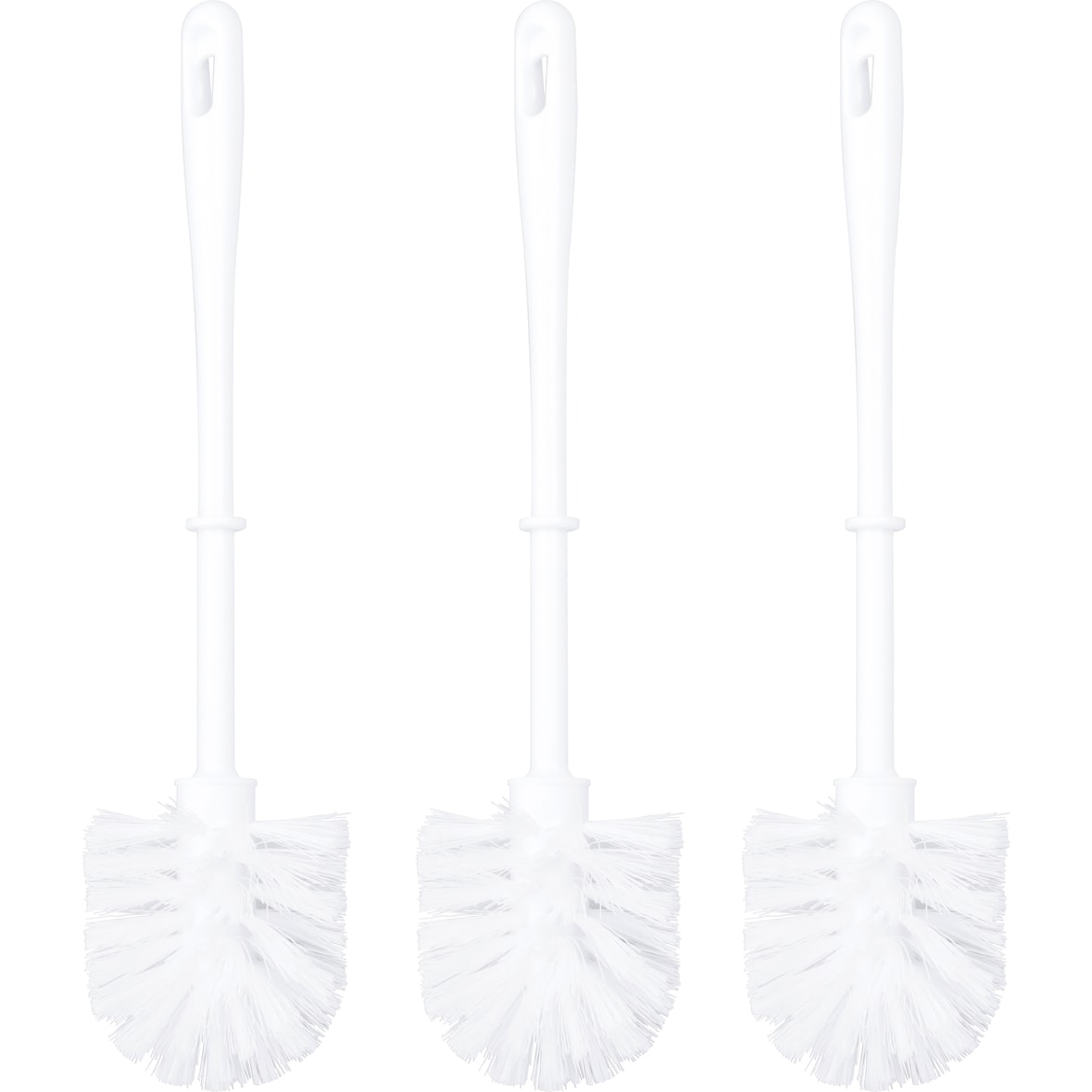 aro Toiletborstel, kunststof, wit, 3 stuks