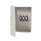 thumbnail of Relaxdays Schlüsselkasten, mit Tür, 9 Haken, Home Sweet Home, HBT: 24 x 21 x 6,5 cm, Schlüsselbox Magnetverschluss, weiß