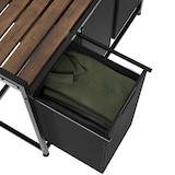 thumbnail of tectake Cesto para ropa sucia con estante, estilo industrial - 34 x 93,5 x 72 cm negro/marrón
