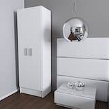 thumbnail of Armadio Armadietto Multiuso A Colonna Con 2 ante e 8 Ripiani Scarpiera Portascarpe Ingresso Camera Da Letto Design Moderno 59 x 37 x 180 Cm Bianco