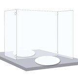 thumbnail of Protection Table plexiglass forme "S" -  60x(2x20)x60mm  Etiq-Etal