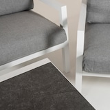 thumbnail of Conjunto sofás jardín, Aluminio reforzado color blanco, Sofá 3 plazas y 2 sillones y Mesita café, 5 plazas, Cojines color gris, Set relax para patio
