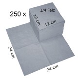 thumbnail of 250 Cocktail-Servietten 2-lagig ca. 24x24cm schwarz