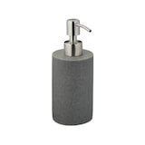 thumbnail of Relaxdays Seifenspender, 180 ml, nachfüllbar, Bad, WC, Küche, Flüssigseifenspender, Polyresin, Edelstahlpumpe, grau