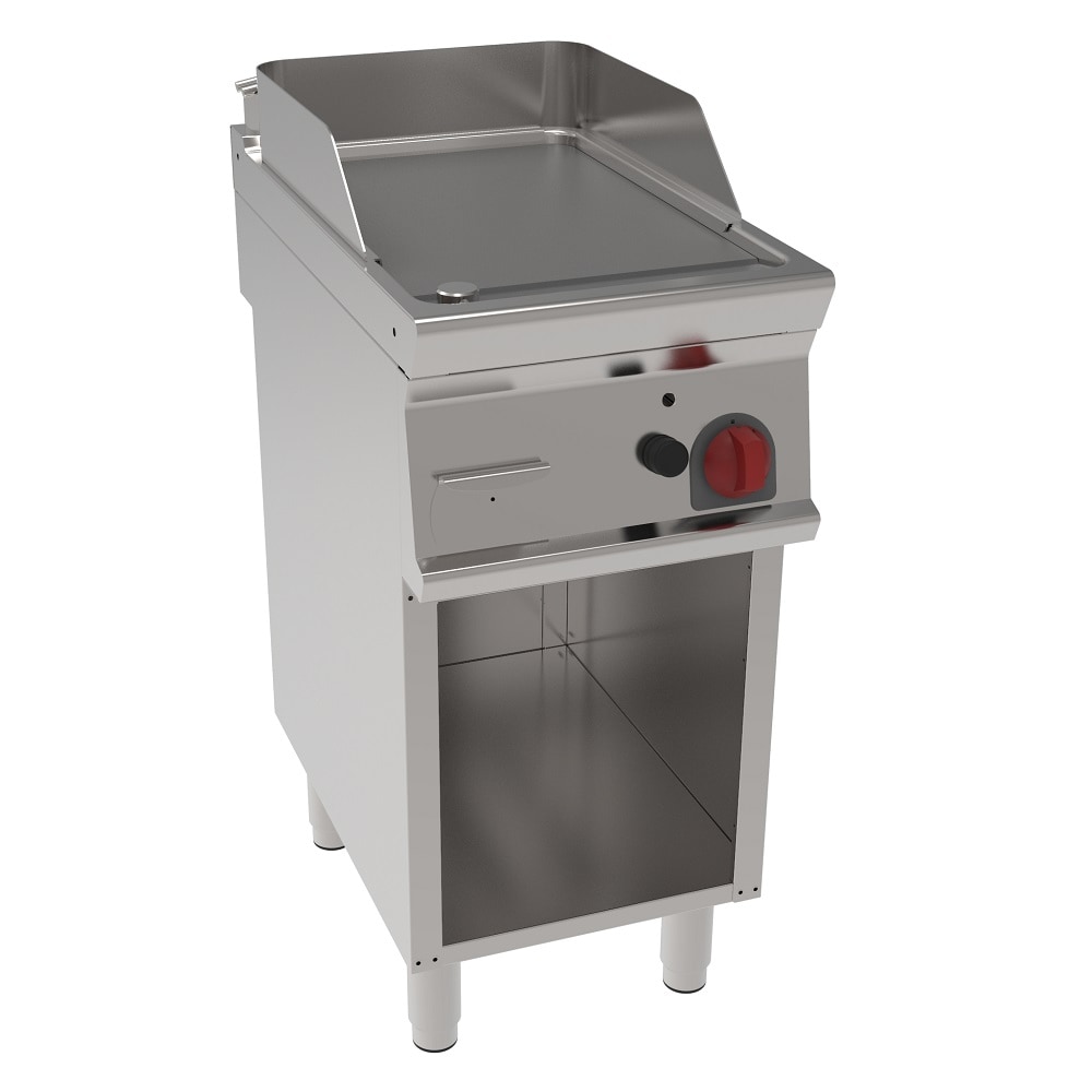 EURAST - Platte-frytop fe 15 mm gas glatt auf offenem untergestell - 400x700x900 mm - 7 Kw - 36240317