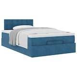 thumbnail of vidaXL Ottoman-Bett mit Matratze Dunkelblau 120x200 cm Samt