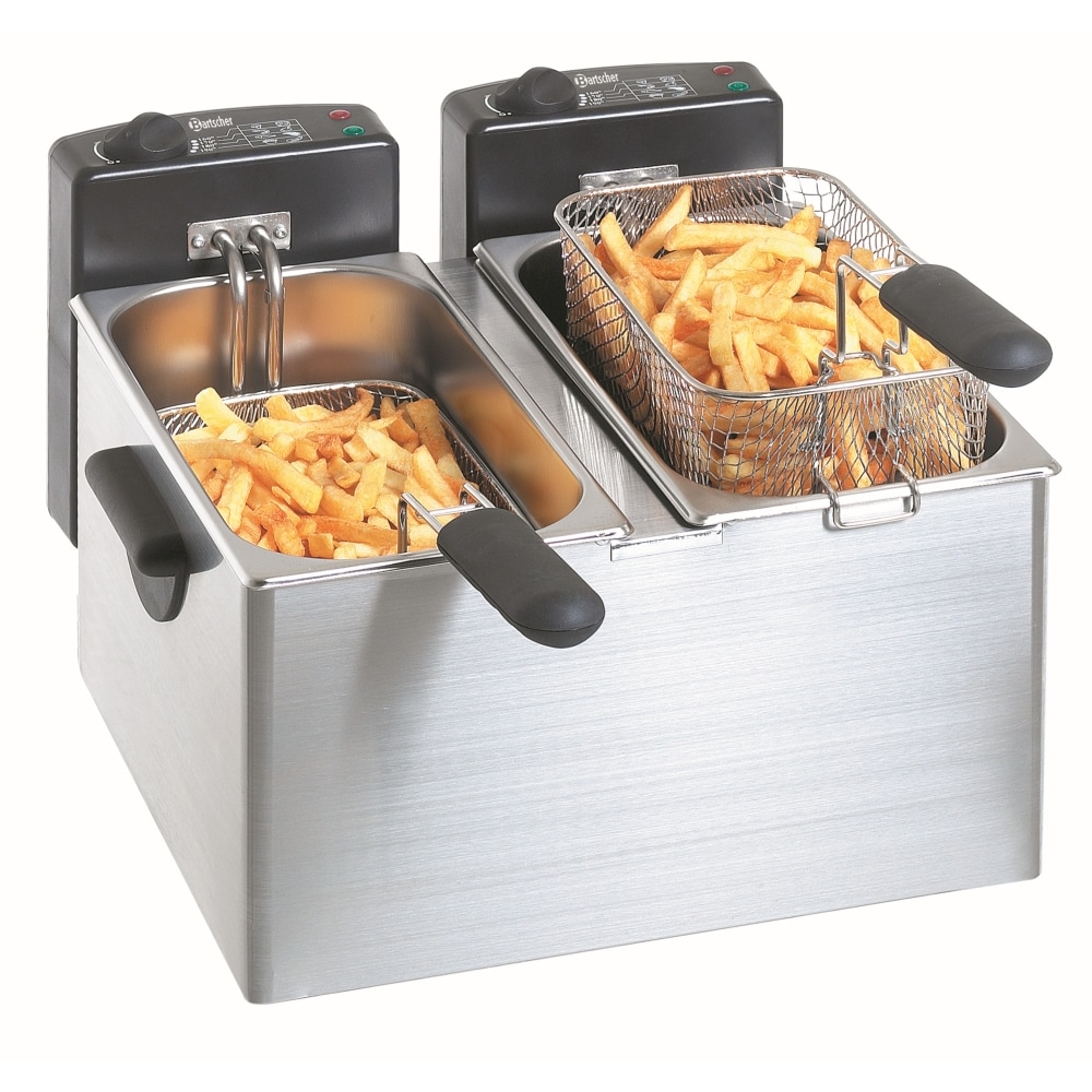 Friteuse double inox 2 x 4 Litres à poser, 4400 W, 220 V - MONO