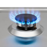 thumbnail of Ignito 5 Zonen Gaskochfeld 5-flammig Sabaf-Brenner Edelstahl silber Silber