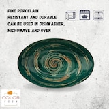 thumbnail of Wilmax Schale oval 30x19,5 cm Grün Porzellan WL-669541/A