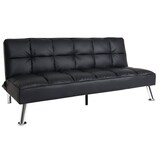 thumbnail of Sofa HWC-K21, Klappsofa Couch Schlafsofa, Nosagfederung Schlaffunktion Liegefläche 181x107cm ~ Kunstleder, schwarz