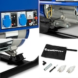 thumbnail of EBERTH 2200 watt Noodstroomaggregaat, stroomgenerator met 5,5 pk benzinemotor, viertakt, luchtgekoeld, 2x 230 V, 1x 12 V, trekstart