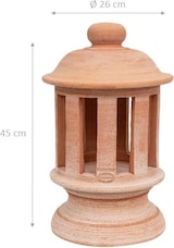 thumbnail of Biscottini Lanterna decorativa per esterno 26x26x45 cm - Lanterna portacandele da giardino - Lanterna in terracotta da terra Made in Italy
