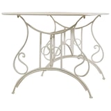 thumbnail of Biscottini Gartentische 150x80x77 cm - Rechteckiger, zerlegbarer Tisch - Gartentisch - Schmiedeeiserner Tisch mit Antik-Finish