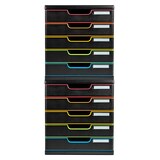 thumbnail of Exacompta 301914D 1x MODULO modulaire ladenbox met 5 gesloten laden voor A4+ documenten, Black Office, zwart-zwart-harlekijn