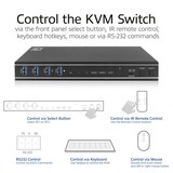 thumbnail of ACT AC7914 2-Poorts Dual HDMI 4K@60Hz KVM Switch | 2x HDMI Uit | 4x HDMI In | 2x USB-B Uit | 4x USB-A | 3,5mm Audio Uit | RS-232 | IR | Vergrendelde…