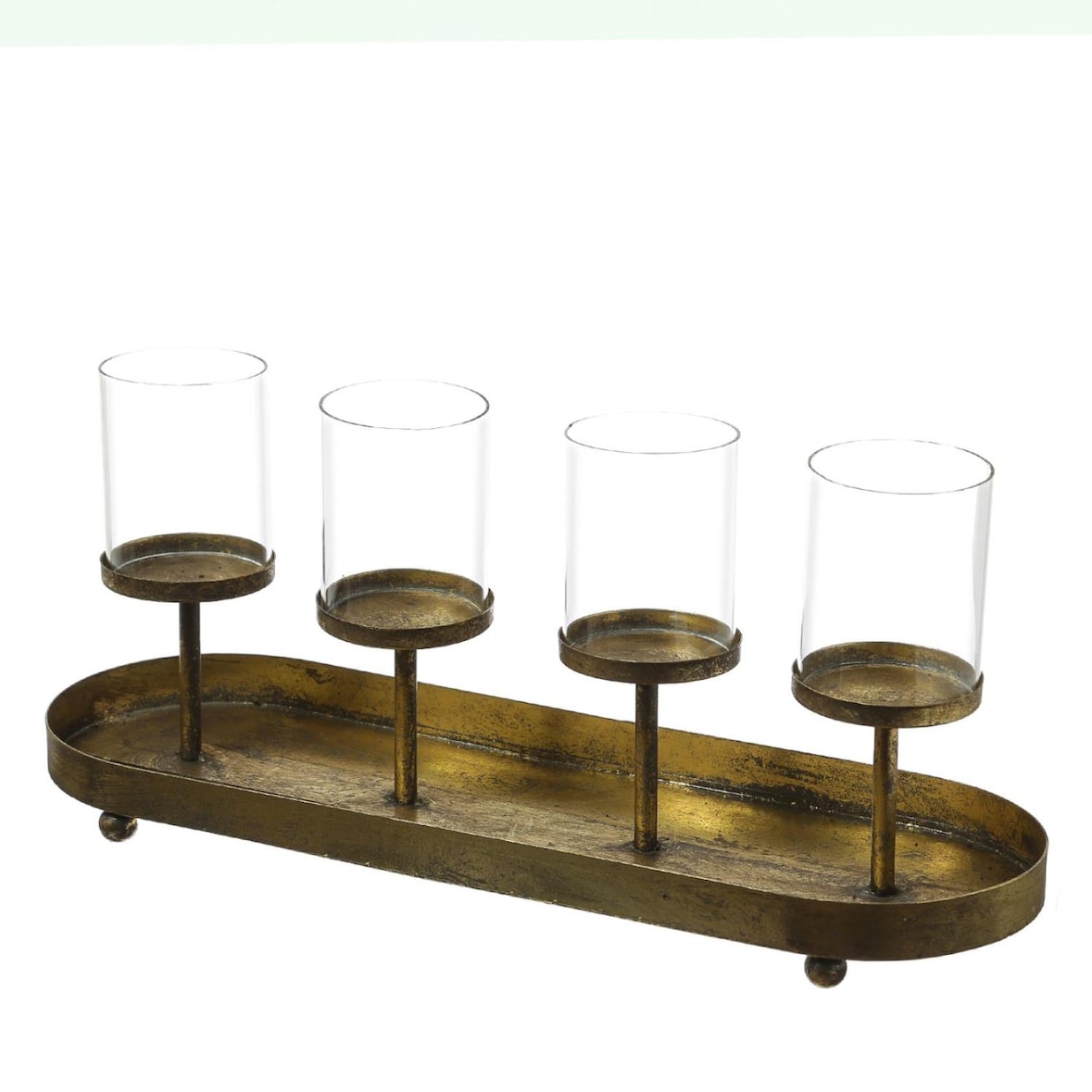 Kerzenständer Advent Kerzenhalter Kerzentablettt Adventskranz gold