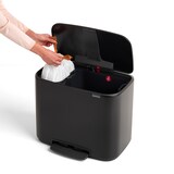 thumbnail of Brabantia Bo Pedaalemmer 11+23 ltr - mat zwart