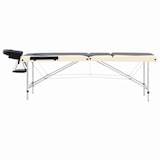 thumbnail of Helloshop26 - Klappbare Massageliege 3-teilig Edelstahl schwarz und beige 02_0001821