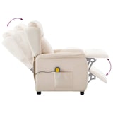 thumbnail of vidaXL Massagesessel mit Kissen Creme 93,5 x 67,5 x 101,5 cm Stoff