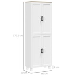 thumbnail of HOMCOM alacena de cocina nórdico mueble aparador de comedor armario de almacenamiento con 4 puertas y estantes ajustables antivuelco 60x30x171 cm