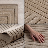 thumbnail of Carpetsale24 Kurzflor Teppich 280x370 cm XXL Beige Wohnzimmer, Schlafzimmer, Küche, Skandinavisch Boho Motiv, für Outdoor Bereich geeignet