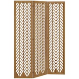 thumbnail of HOMCOM Biombo de 3 Painéis Dobrável 120x1,7x170 cm Separador de Ambientes de Madeira com Padrões Geométricos Madeira