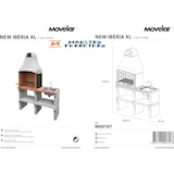 thumbnail of MF - Barbecue New Iberia Plus XL zijtafel met spoelbak en kraan, Grijs/Oranje, 128x47x190 cm, REF: M00197 - Buitenkeuken