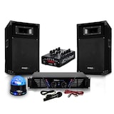 thumbnail of Pack Sono DJ-MIX500-BT ampli + enceintes 500W + Table de mixage USB Bluetooth + SUNMAGIC LED RVB