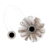 thumbnail of Embrasse à rideaux aimantée 9cm Blanc/Taupe - Boulet