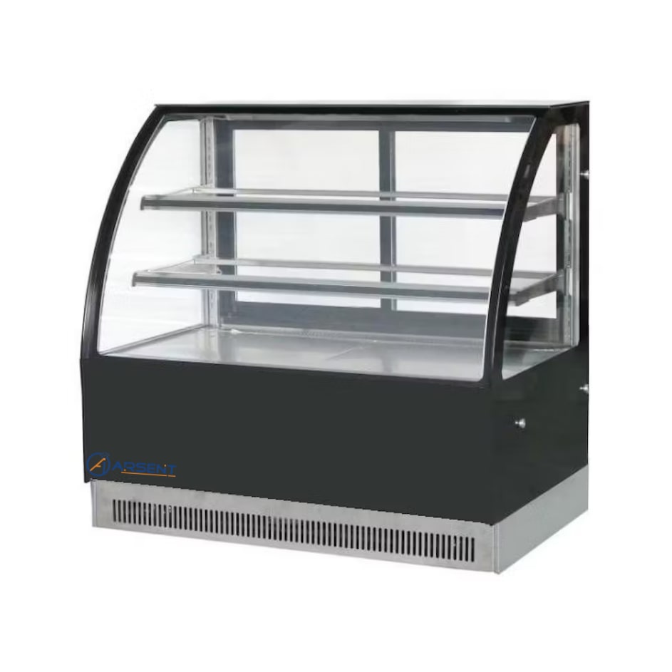 Vitrina fría expositora cristal curvo1.5m