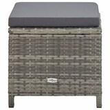 thumbnail of vidaXL 11-tlg. Garten-Essgruppe mit Auflagen Poly Rattan Grau