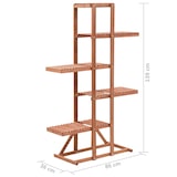 thumbnail of Helloshop26 - Soporte para plantas mueble para flores madera de cedro 86 x 36 x 139 cm marrón 02_0045170