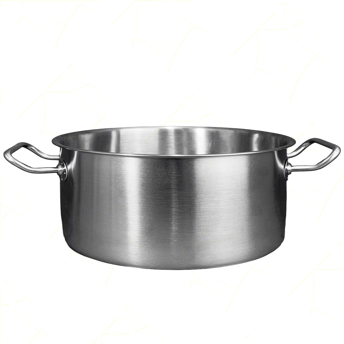 Casseruola Fonda Ø50 cm, Acciaio Inox 18/10 con Triplo Fondo, per Gas Elettrico Induzione Vetroceramica, Linea Master – Made in Italy