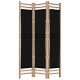 thumbnail of Décoshop26 - Paravent séparateur de pièce cloison pliante 3 panneaux 120 cm bambou et toile noir DEC031187