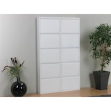 thumbnail of Pisa Schuhschrank mit 10 Klappen/ Türen in Metall weiss. Fertig montiert.