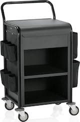 thumbnail of WAS Germany - Zimmerservicewagen, 56 x 54 x 100 cm,  pulverbeschichtet schwarz, Aluminium