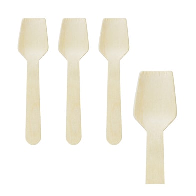 NATURALLY Eislöffel aus Holz, 9.5cm, 100 Stk.