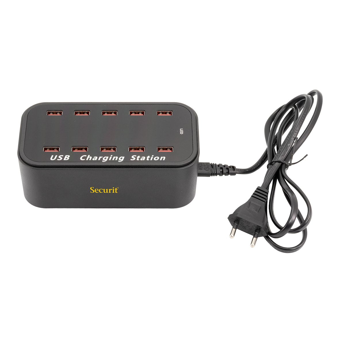Securit® Multi-chargeur - Charge simultanément 10 appareils via USB - Prise AC standard incluse