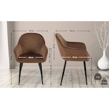 thumbnail of Chaise de salle à manger Boise velours Marron