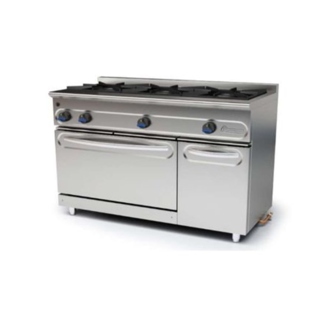 Gasfrit - fogão de 3 bicos com forno a gás 1200 x 550 x 850 mm 22,4 kW