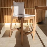 thumbnail of Now's Home - Ensemble De Jardin Table Haute+4chaises De Bar En Acacia /coussin Fidji