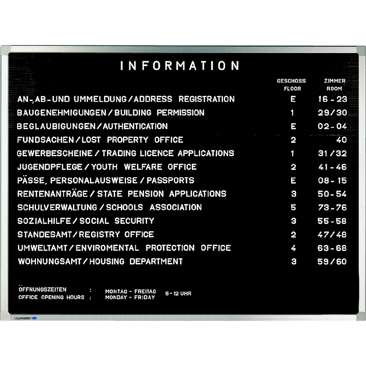Rillentafel Premium 40x60cm schwarz