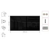 thumbnail of ALLboards Glasboard 200x100cm, SCHWARZ