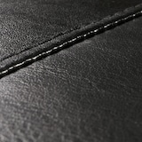 thumbnail of Hocker Sitzwürfel Sitzhocker Emmen, Leder + Kunstleder, 37x45x47 cm FSC®-zertifiziert ~ schwarz