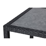 thumbnail of METRO PROFESSIONAL Mesa de comedor Barbados, poliratán, 130 x 90 cm, tablero de DPC con aspecto de piedra, negro