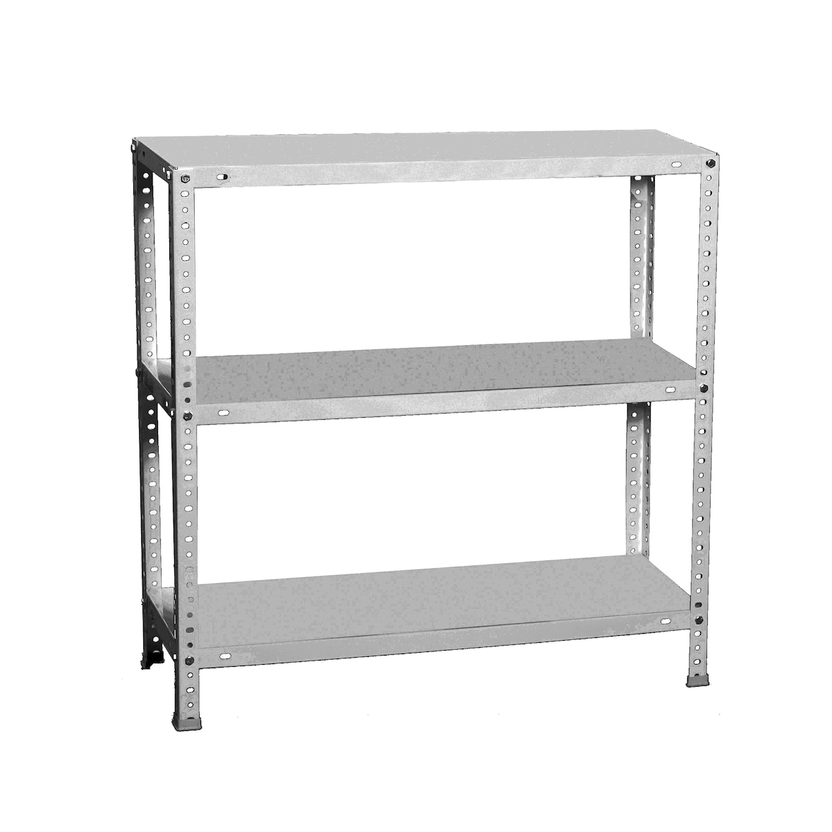 SimonRack Metallregal mit Schrauben 900x1100x300 mm, 3 Böden, 90 kg Biegepunkt, Verzinkt - Comfort