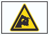 thumbnail of Achtung Stier Symbol A4 Rückseite selbstklebend Schild